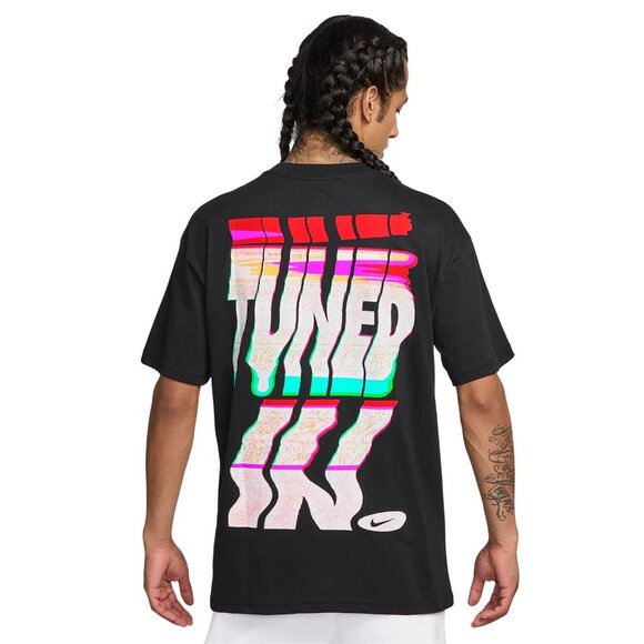 Nike Men's Max90 Tuned Air T-Shirt SS Crew Neck Black Size S NEW WITH TAGS! - Picture 2 of 3